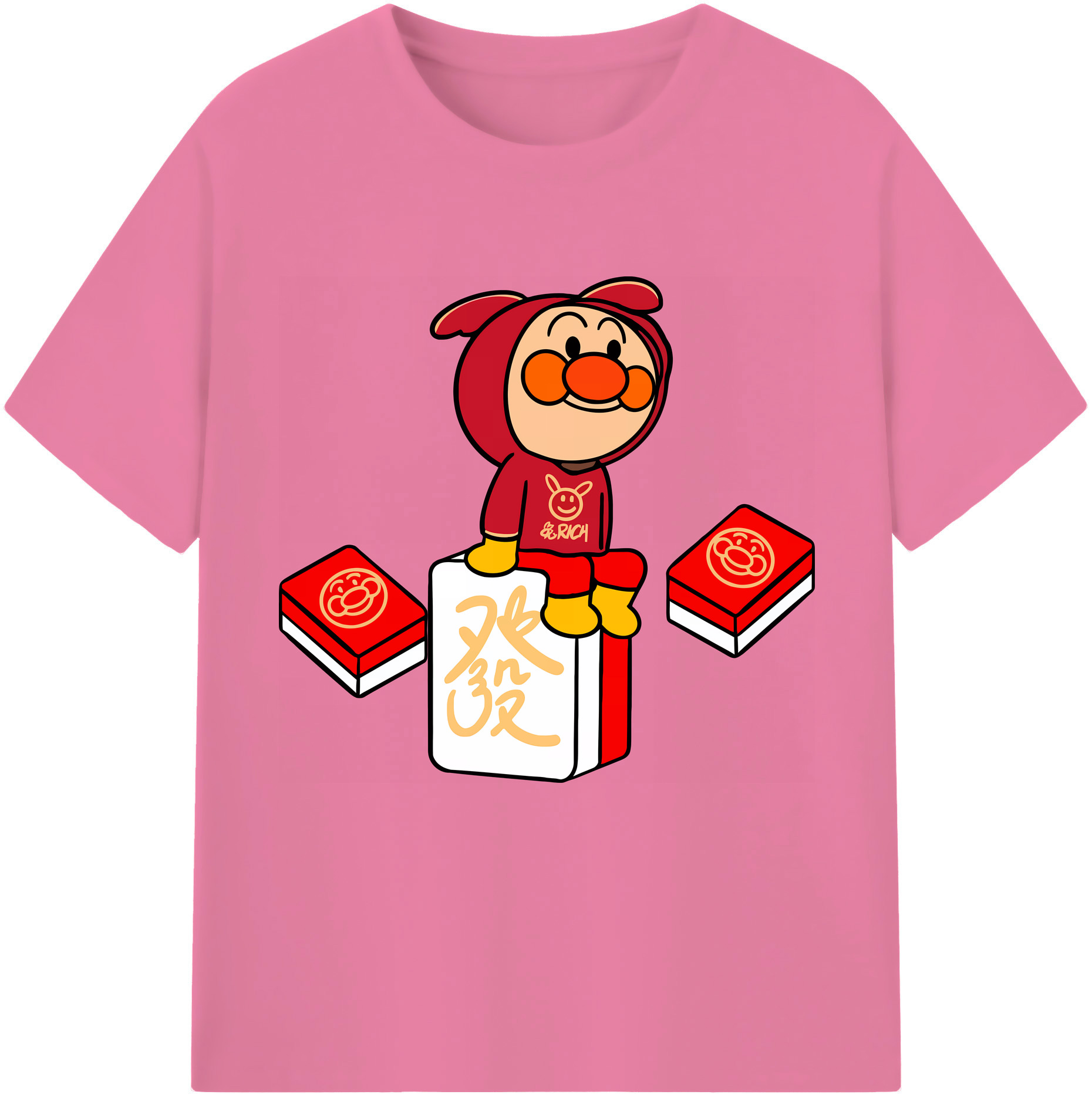 （画像用） アンパンマン Anpanman 綿100％半袖Tシャツ（フロントプリント）